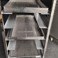 Chariot de boulangerie 15 niveaux en acier inoxydable et aluminium pour 32 plateaux de refroidissement de gâteaux, pains et aliments, 600 x 400