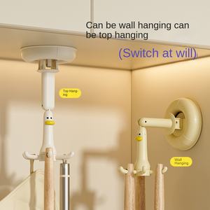 Perchero Multifuncional de Pared con Ventosa de ABS, Diseño de Patito con <span class=keywords><strong>Seis</strong></span> Garras, Sin Necesidad de Perforar, para Sala de Estar, Creativo - Product Image 4
