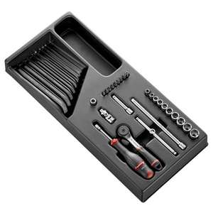 FACOM - MOD.R161-16 Module de douilles métriques 1/4 ''à 6 points 32 pièces-EAN 3662424075940 RATCHET AND SOCKET SETS 1/4" - Product Image 1