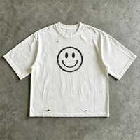 T-shirt de marque streetwear de haute qualité, 250 g/m², t-shirts lavés, coupe ajustée personnalisée, coton, t-shirt DTG pour homme