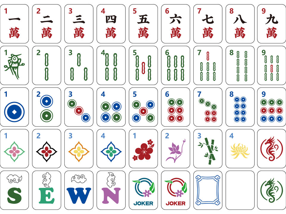 Pool Tables Float Floating Mahjong Tiles for Pool 160-piece American Mahjong Tile with ...