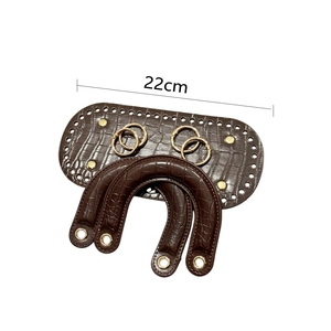 ชุดอุปกรณ์ตกแต่งหนังจระเข้ PU แบบ DIY สำหรับทำกระเป๋าถือแฮนด์เมด กระเป๋าโครเชต์ กระเป๋าผู้หญิง กระเป๋าปะติดปะต่อ ฐานหูหิ้วกระเป๋า - Product Image 3