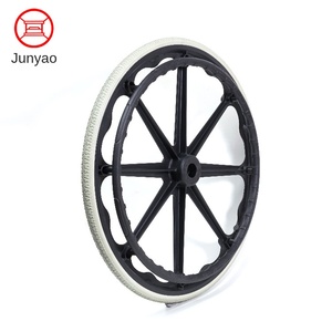 LYL-021 Nhà Máy Bán Buôn Của Nhãn Hiệu Xe Lăn Phụ Kiện 24 Inch Xe Lăn Bánh Xe Phía Sau Nhựa PU Lõi Rắn Lốp Bánh Xe - Product Image 1