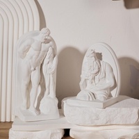 Statue en résine de Héraclès musclé, style européen, décoration d'intérieur, objet d'art, ornement pédagogique