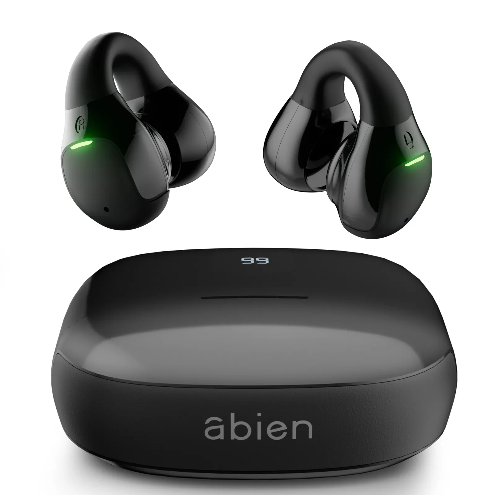 جديد 2024 سماعات أذن من Abien سماعات تقنية التوصيل الحقيقي تثبت على الأذن سماعات أذن لاسلكية تعمل بالبلوتوث
