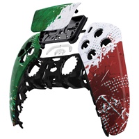 Coque pour manette PS5 - Impression brillante du drapeau italien, plaque frontale personnalisée, coque de jeu DIY