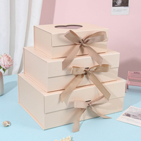Boîte cadeau personnalisée avec ruban et fenêtre transparente, emballage cadeau pour mariage, anniversaire, bijoux, chocolat, fête