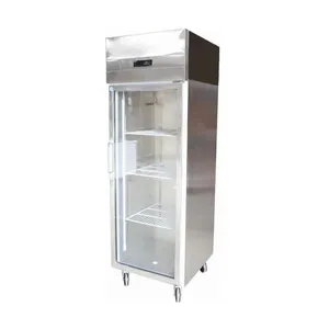 Refrigerador comercial de supermercado com porta dupla única e três portas de vidro, refrigerador para bebidas e cerveja, freezer e refrigerador