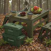 Table pliante portable d'extérieur pour camping et pique-nique, ensemble de meubles rectangulaires, modèle 7810