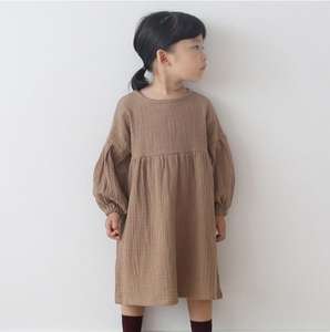 Vestido de otoño para niñas pequeñas de 1 a 6 años, con volantes, manga larga, de algodón, crepé, muselina, informal, para fiesta - Product Image 2