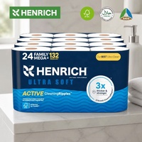 Handuk Dapur Premium HENRICH 3x Lebih Tebal & Kuat, Tekstur Pembersih Aktif 2 Lapis, Daya Serap Tinggi, 24 Gulungan