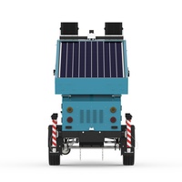 9m Mobile DC lumière solaire extérieure chantier de construction solaire inondation LED remorque tour d'éclairage IP65 panneau solaire télescopique