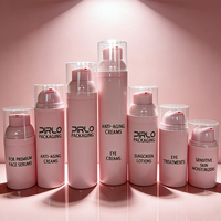 Vente en gros de flacons pompe sans air en plastique PP de 15 ml et 100 ml pour sérum, lotion, crème