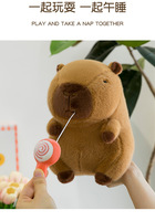 Peluche Capybara Sucette avec Cordon de Tirage, Cadeau d'Anniversaire pour Enfants, Vente en Gros, Personnalisable