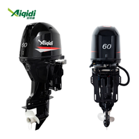 AIQIDI CE Starter elektrik, Motor tempel bensin 50HP 60HP dengan sistem pendingin air
