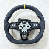 Leder-Lenkrad für VW Volkswagen Golf R 5 6 7 7.5 MK5 MK6 MK7 7.5 CC GTI MK7.5 Jetta Passat GTE R Polo GTI