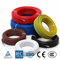Fil de construction en cuivre massif H05V U, isolé en PVC, 300-500V, câble électrique monobrin