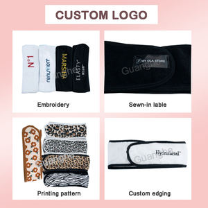 Vente chaude directe d'usine Logo personnalisé <span class=keywords><strong>Bandeau</strong></span> de maquillage en tissu éponge <span class=keywords><strong>Bandeau</strong></span> de soins de la peau du <span class=keywords><strong>visage</strong></span> en microfibre - Product Image 6