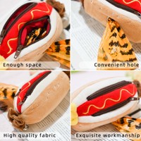 Peluche écologique personnalisée en forme de petit sac à déjections, porte-sac à déjections, porte-clés peluche personnalisé en forme de hot-dog, pain ou aliments