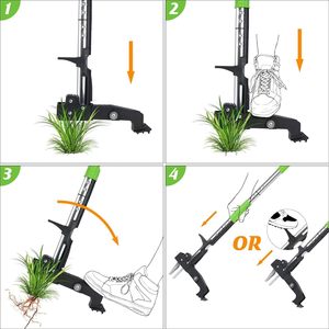 Stand up <b>Weed</b> Puller with Foot Pedal, Adjustable Long Handle Garden Weeder Root Remover <b>Tool</b> for Lawn Dandelion - Product Image 3