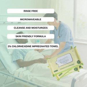 Lingettes humides pour le corps et le lit, testées dermatologiquement, nettoyage rapide et facile, hydratation et rafraîchissement, sans rinçage, lingettes pour adultes - Product Image 2