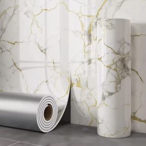 Papel Tapiz de <span class=keywords><strong>Vinilo</strong></span> Impermeable con Diseño de Mármol, Autoadhesivo, <span class=keywords><strong>Resistente</strong></span> al <span class=keywords><strong>Calor</strong></span> y al Aceite, para Gabinetes de <span class=keywords><strong>Cocina</strong></span> y Encimeras - Product Image 1