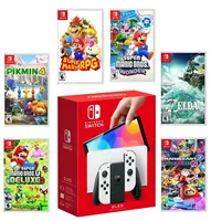 Nouvelle console Nintendo Switch 2 OLED originale 2025 avec écran tactile bleu/rouge et lecteur de mini-jeux Android