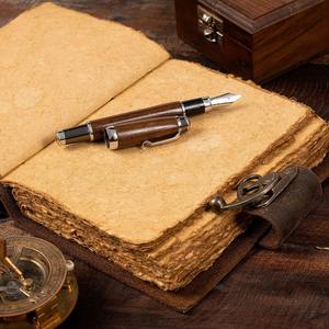 Handmade Genuine Leather A5 <b>Journal</b> Notebook with Deckle Edge Paper Vintage Leather Diary Planner <b>Writing</b> Notebook Travel - Product Image 2