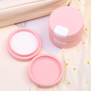 ขวดบรรจุภัณฑ์สำหรับดูแลผิว 30 มล. กล่องจ่ายแบบแม่เหล็ก บรรจุภัณฑ์เครื่องสำอางแบบพกพา ภาชนะทรงกลม สีชมพูพีโอนี สีดำมิดไนท์ - Product Image 2