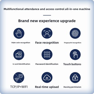 Kimlik kartı 2.4 tcp/ip İngilizce için USB Flash sürücü inç katılım makinesi yüz tanıma Palm ven parmak izi şifre sensörü - Product Image 2