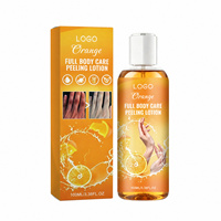 Lotion corporelle exfoliante à l'orange au collagène hydrolysé, nourrissante, blanchissante pour peaux noires, hydratante et réparatrice, marque privée, biologique