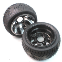 2 Buah Ban Kempes 205/30-10 Inci dengan Hub Roda Paduan Aluminium untuk Aksesori ATV Go Kart 4 Roda yang Diperbarui