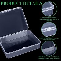 Mini boîte de rangement en plastique transparent PP, étui cadeau portable multi-usage, petite boîte de rangement en plastique transparente avec couvercle