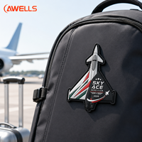 Patch PVC 3D personnalisé, logo du club aéro Sky Ace, badge pour vêtements et accessoires d'aviation AWELLS