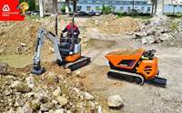 ANTSPOWER 2026 Schnelle Lieferung 600KG Diesel Hydraulischer Sensitiver Kraftbetriebener Minidumper – Heiß begehrter günstiger chinesischer Mini-Dumper