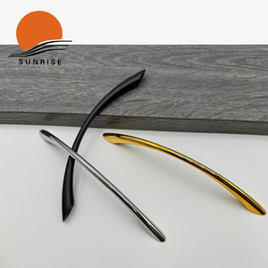 Zinc Alloy Modern Multi-Function Curved Drawer Pull Handle for Villa Furniture Dresser Cabinet Wardrobe - Product Image 6