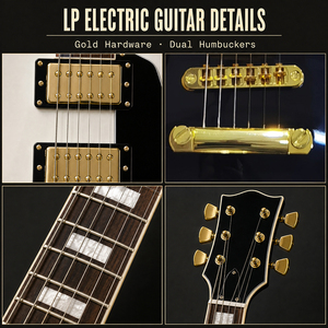 Nueva Guitarra Eléctrica Estilo LP con Pastillas Humbucker Dobles, Herrajes Dorados, Acabado Brillante, Personalizada de Fábrica, OEM, ODM - Product Image 2