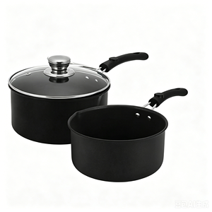 Casserole à cuisson lente antiadhésive avec couvercle, ensemble de casseroles à lait de 1QT, 1,5QT et 2QT, casserole multifonctionnelle compatible avec l'induction - Product Image 3