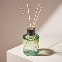 Ensemble diffuseur de parfum en verre à double paroi de luxe avec bâtonnets en rotin pour la vente en gros aux hôtels et aux particuliers