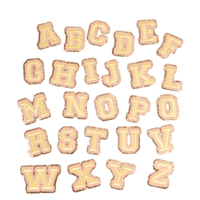 Coloré 26 lettres broderie vêtement accessoires sac patch décoratif patch broderie patch décoratif tissu patch