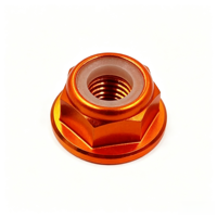 Écrous de blocage hexagonaux M2-M6 en acier inoxydable/aluminium zingué, colorés, avec insert en nylon, pièces métalliques usinées CNC sur mesure OEM