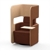 Canapé individuel à dossier très haut personnalisable pour espace de réception, bureau privé ou zone de repos, style minimaliste
