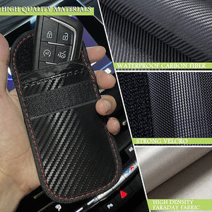 Boîtier de blocage de signal en fibre de carbone boîte de protection de porte-clés boîte de protection antivol pour clés de <span class=keywords><strong>voiture</strong></span> - Product Image 5