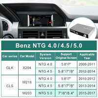 Boîtier de décodage audio pour voiture avec CarPlay sans fil et Android Auto HFmidia pour Mercedes Benz GLK X204 CLS W218 W203 NTG4.0 NTG4.5 NTG5.0