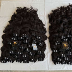 Vendeurs de cheveux vierges cambodgiens non traités bruts cheveux alignés sur les cuticules Faisceaux de tissage Extensions de cheveux humains du temple indien - Product Image 1