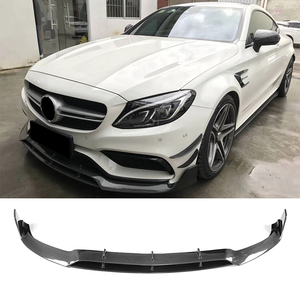 ลิ้นกันชนหน้าคาร์บอนไฟเบอร์คุณภาพสูง รุ่น B สำหรับรถยนต์ C Class C205 W205 C63 Coupe 2 ประตู ปี 2015-2021 - Product Image 1