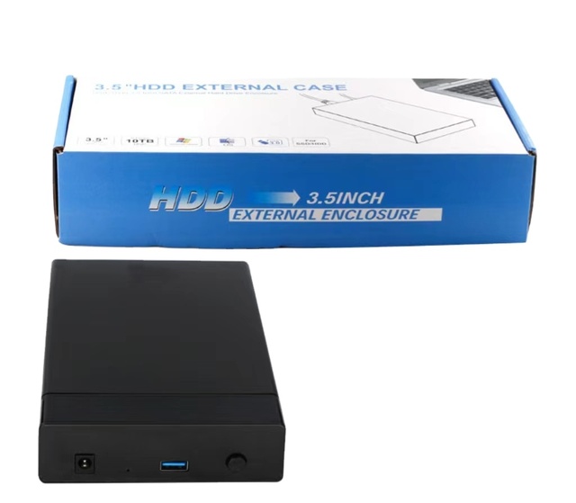 Spot Direct Sales Tool-free Push Cover Plastic Hard Disk Box Usb3.0 to Sata High-speed Transmission 3.5 Inch Hard Disk Chassis