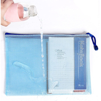 Sac pochette à fermeture éclair en maille A4 lettre taille sac à fermeture éclair avec poche pour étiquette pochettes à fermeture éclair étanches pour salle de classe fournitures scolaires de bureau