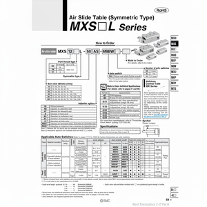 SMC Pneumatics Air Slide <b>Table</b> MXS12L-20 - Product Image 1