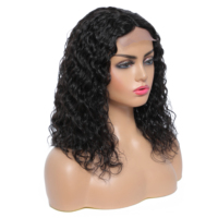 Perruque en cheveux humains indiens bouclés 100% fabriquée à la machine # Perruque complète grande taille 1B Noir Naturel & Brun Miel avec raie naturelle pour femme